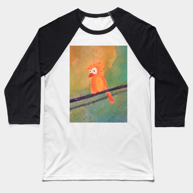 Crazy Bird Baseball T-Shirt by Amber's Dreams